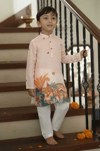 Funny Bones Clothings Savannah Themed Kurta Pyjama Set 