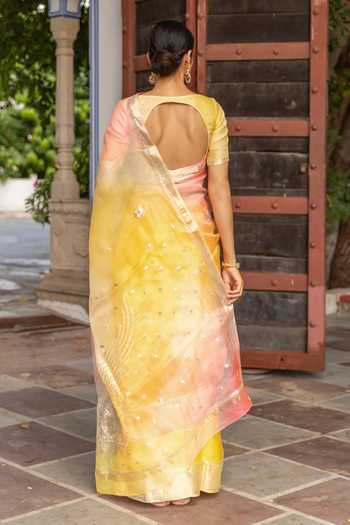 Geroo Jaipur Sequin Motif Saree With Blouse 