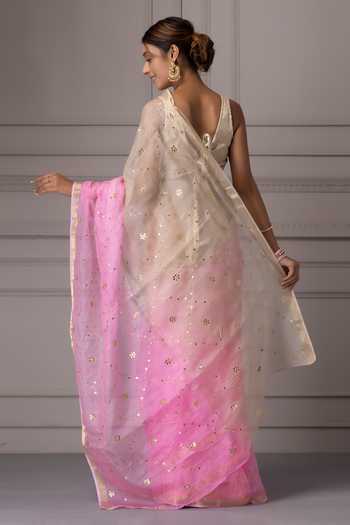Geroo Jaipur Gota Jaal Work Saree With Blouse 