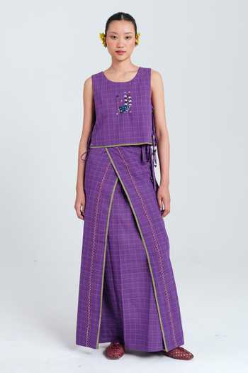 Jodi Drift Handloom Lungi Skirt 