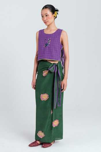 Jodi Flow Printed Wrap Skirt 