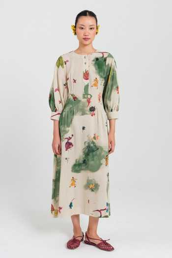 Jodi Sway Printed Midi Dress 