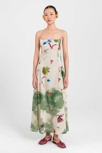 Jodi Sway Printed Pleated Dress 