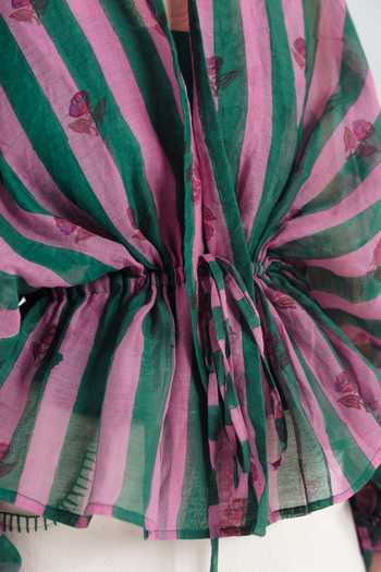 Shop Jodi Pink Chanderi Mandarin Collar Twirl Overlay Top Online at Aza Fashions Shop_Jodi_Pink Chanderi Mandarin Collar Twirl Overlay Top _Online_at_Aza_Fashions