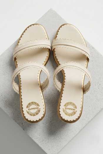 Modanta Footwear Lace Scallop Wedges 