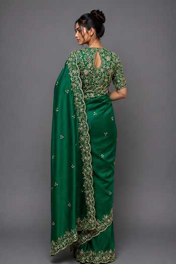 Pooja Peshoria Hand Embroidered Saree & Blouse 