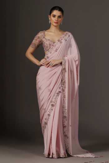 Pooja Peshoria Hand Embroidered Saree & Blouse 