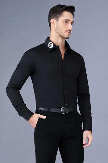 Varoin Marwah Black Nazar Embroidered Shirt 