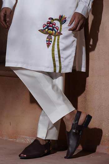 Buy Varoin Marwah White Silk The Tropical Bloom Embroidered Kurta Set Online at Aza Fashions Buy_Varoin Marwah_White Silk The Tropical Bloom Embroidered Kurta Set _Online_at_Aza_Fashions