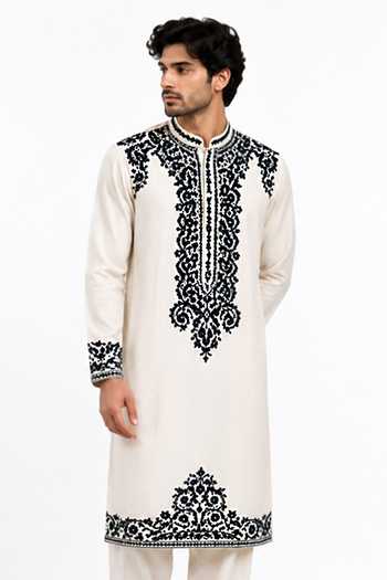 Buy Varoin Marwah White Silk Embroidered Kurta Set Online at Aza Fashions Buy_Varoin Marwah_White Silk Embroidered Kurta Set _Online_at_Aza_Fashions