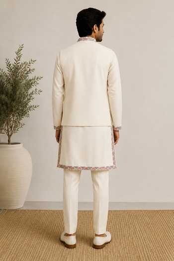 Varoin Marwah Lotus Embroidered Bundi Set 