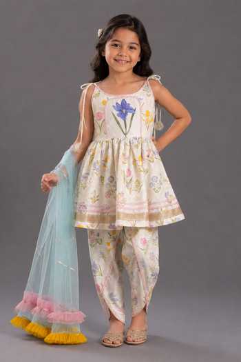 The Little Tales Strappy Kurta Dhoti Pant Set 
