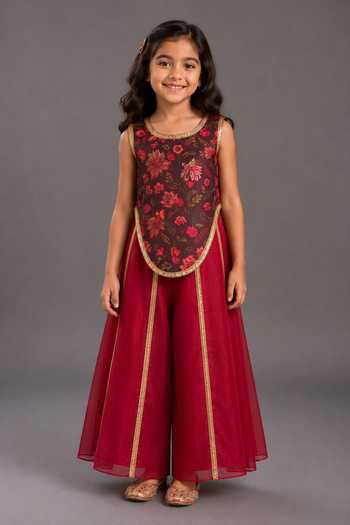 The Little Tales Printed Top & Palazzo Set 