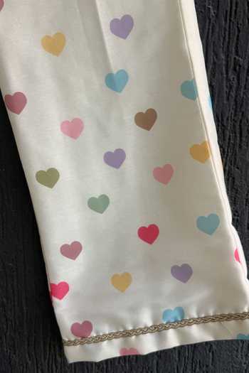 Buy The little tales Off White Silk, Cotton Heart Print Pant Set Online at Aza Fashions Buy_The little tales_Off White Silk, Cotton Heart Print Pant Set _Online_at_Aza_Fashions
