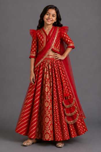 The Little Tales Chanderi Lehenga Set 