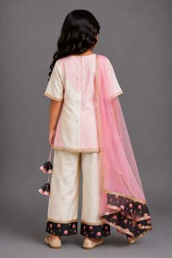 The Little Tales Lotus Print A-Line Kurta Set 