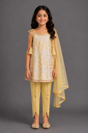 The Little Tales Strappy Kurta Dhoti Pant Set 