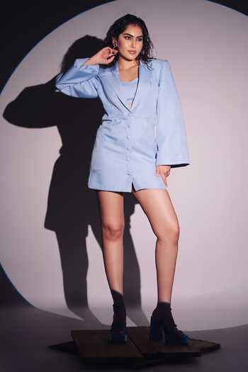 Ahi Clothing Brylee Structured Blazer Dress With Top 