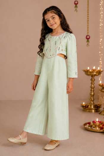 Darleen Kids Couture Nayra Sequin Embroidered Jumpsuit