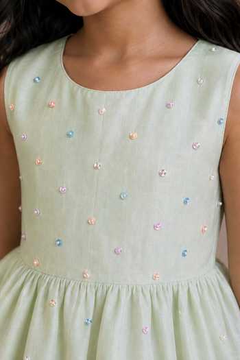 Darleen Kids Couture Green Silk Nayra Embroidered Peplum Kurta And Palazzo Set Online at Aza Fashions Darleen Kids Couture_Green Silk Nayra Embroidered Peplum Kurta And Palazzo Set _Online_at_Aza_Fashions