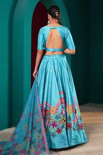 Miku Kumar Princess Marina Print Lehenga Set 