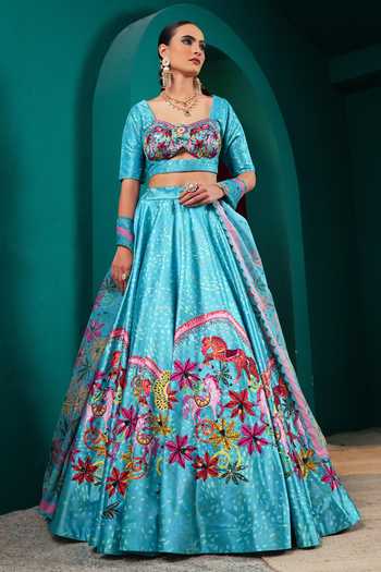 Miku Kumar Princess Marina Print Lehenga Set 