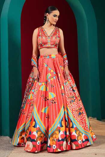 Miku Kumar Princess Valentina Printed Lehenga Set 