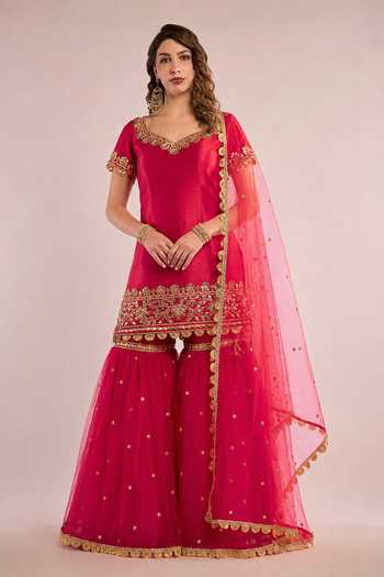 Saina Kapoor Embroidered Kurta Gharara Set 