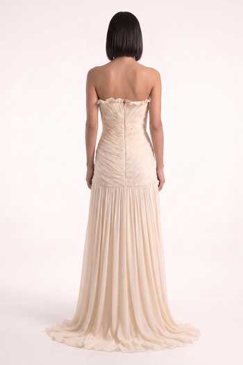 Pinup By Astha Off Shoulder Draped Gown 