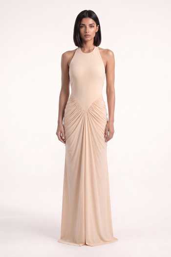 Pinup By Astha Razor Cut Sculpted Gown 
