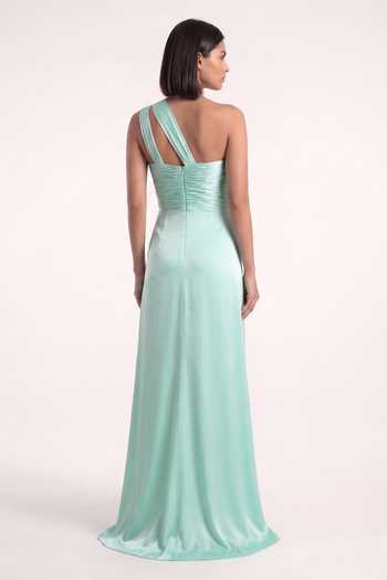Pinup By Astha One Shoulder Knotted Gown 