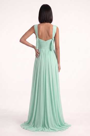 Pinup By Astha Mint Green Pleated Gown 