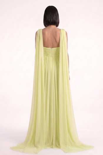 Pinup By Astha Cowl Neck Draped Gown 