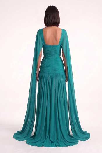 Pinup By Astha Sculpted Ruched Bodice Gown 