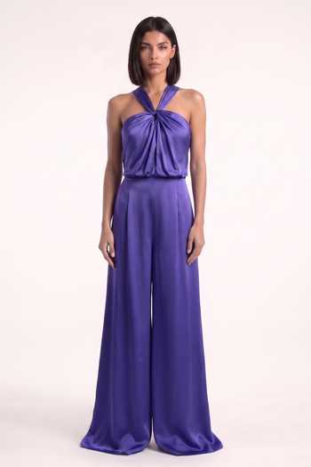Pinup By Astha Deep Purple Jumpsuit 