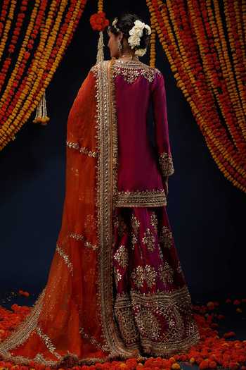 Preeti S Kapoor Embroidered Kurta Sharara Set 