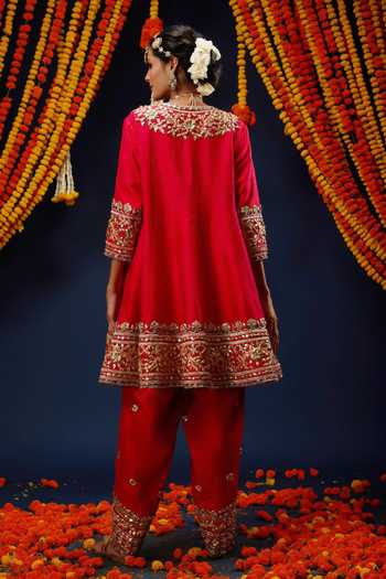 Preeti S Kapoor Sequin Embroidered Anarkali Set 