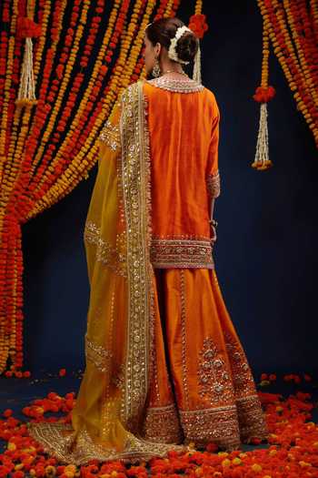 Preeti S Kapoor Embroidered Kurta Sharara Set 