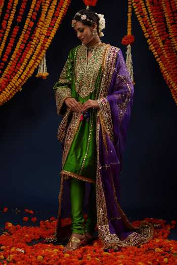Preeti S Kapoor Embroidered Kurta Set 