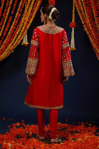 Preeti S Kapoor Embroidered Short Kurta Set 