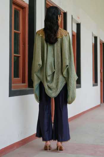 Alam By Tulsi Patel Kashi Placement Embroidered Top & Pant Set 