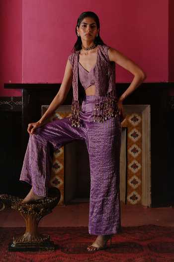 Alam By Tulsi Patel Rutu Embroidered Jacket Pant Set 