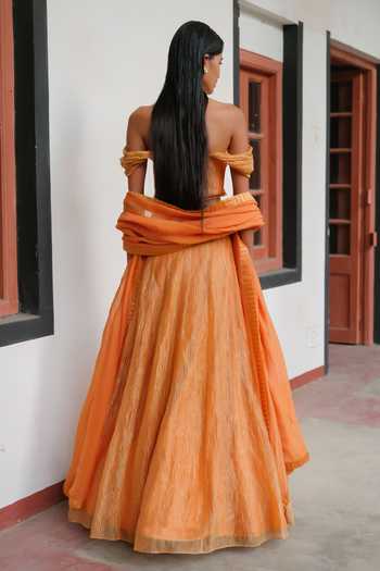 Alam By Tulsi Patel Nalandi Zardozi Embroidered Blouse Lehenga Set 