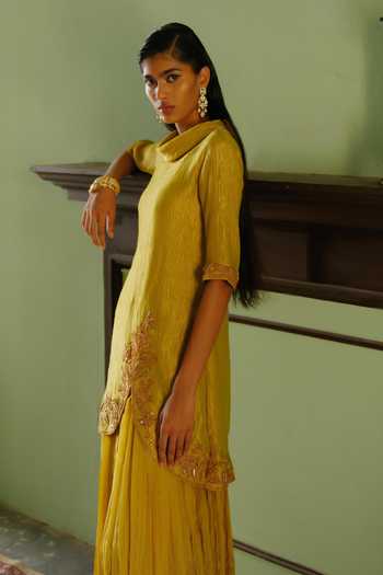 Alam By Tulsi Patel Paroo Marodi Embroidered Kurta & Palazzo Set 