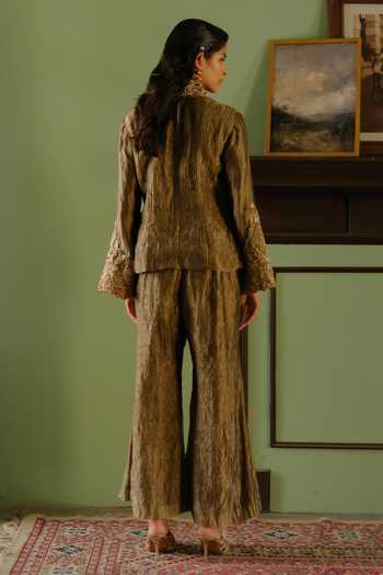 Alam By Tulsi Patel Padma Embroidered Jacket & Pant Set 