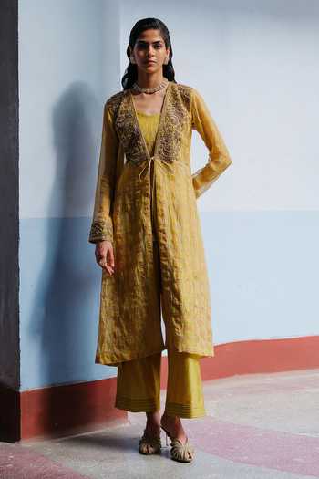 Alam By Tulsi Patel Rukmani Embroidered Jacket Pant Set 