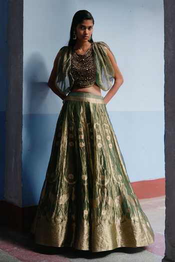Alam By Tulsi Patel Uttra Embroidered Blouse & Lehenga Set 