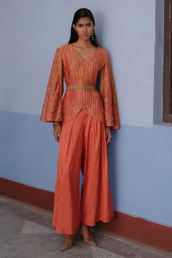 Alam By Tulsi Patel Meera Embroidered Jacket & Pant Set 