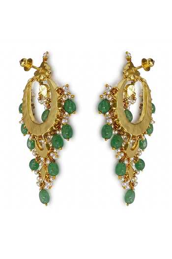 Joules by Radhika Gold Plated Varnika Chandbali Earrings Online at Aza Fashions Joules by Radhika_Gold Plated Varnika Chandbali Earrings _Online_at_Aza_Fashions