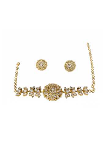 Joules By Radhika Tarvika Embellished Choker Necklace Set